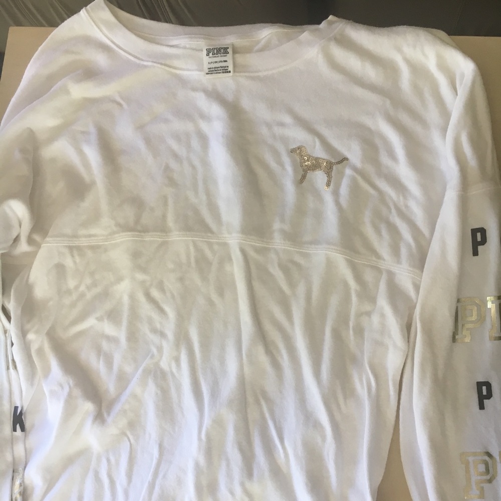 Victoria’s Secret PINK White Long Sleeve Shirt